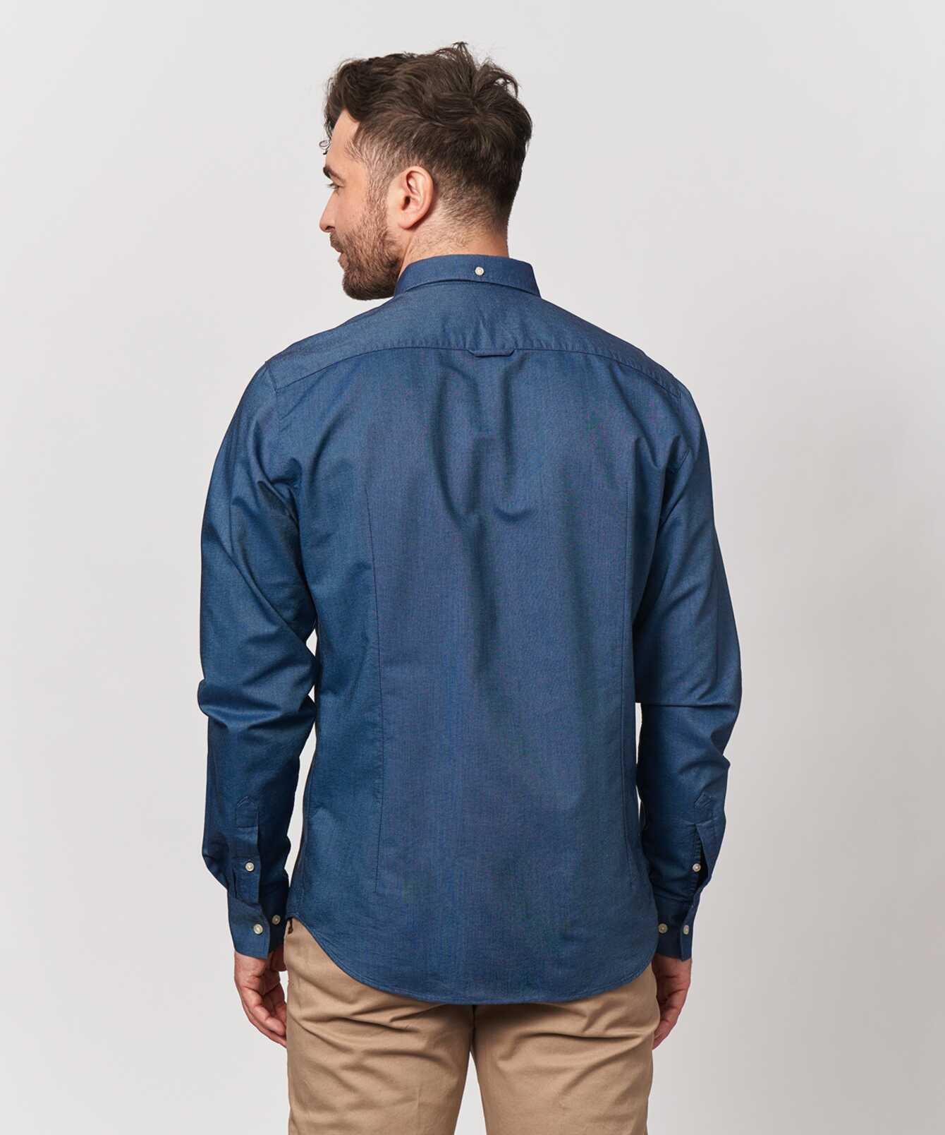 Shirt Boston Oxford Denim Blue Shirt Extra Long Sleeve The Shirt Factory