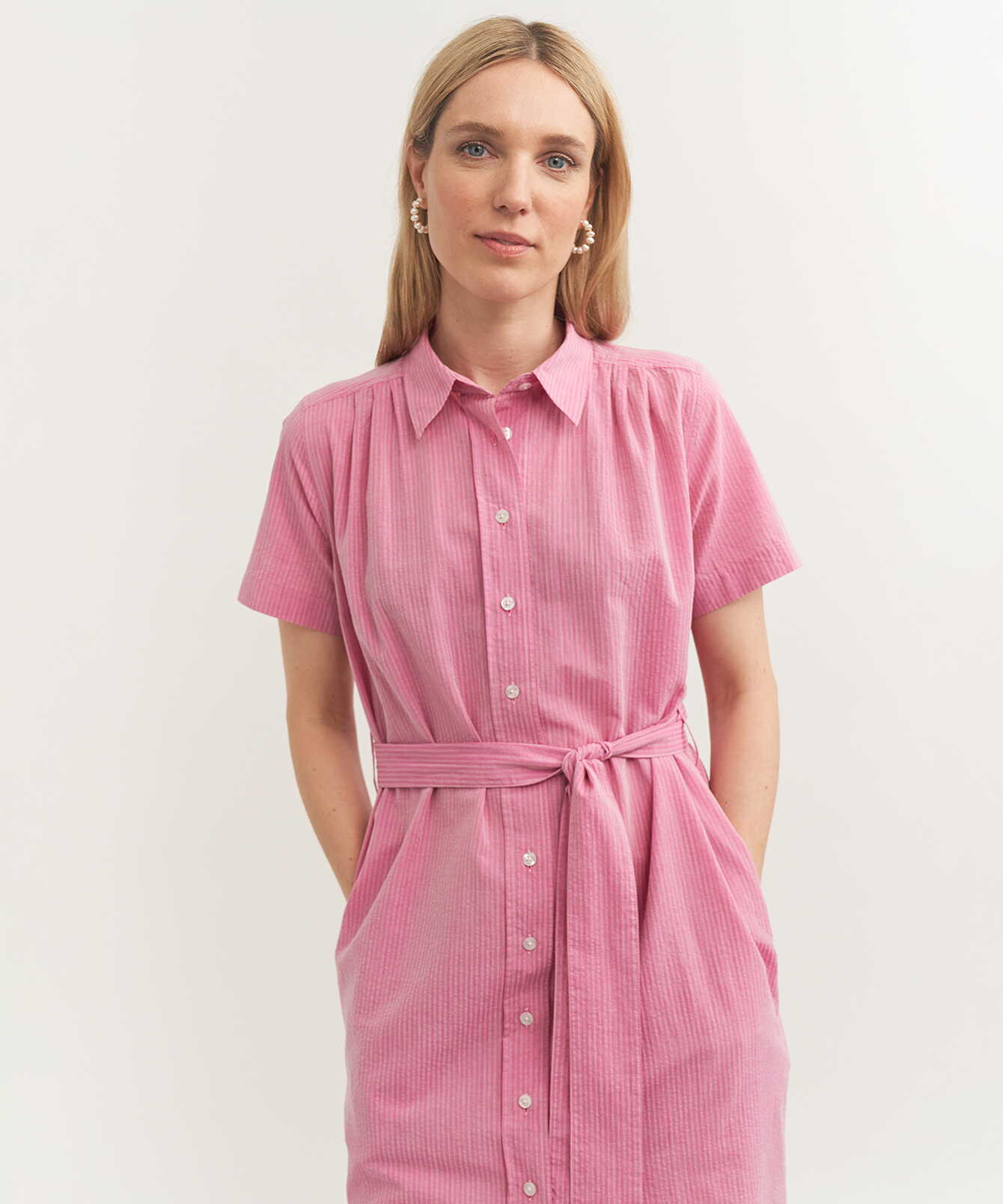 Shirt Brigitte Ponza Pink Dress The Shirt Factory
