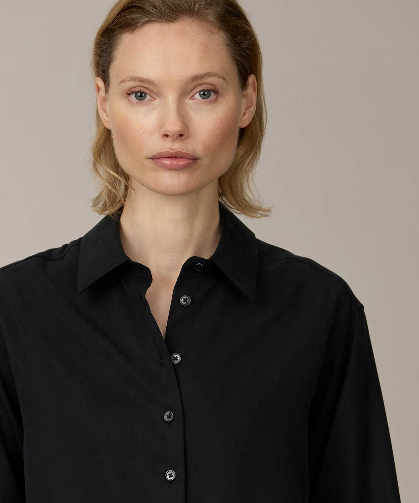 Shirt Melina Soft Tencel Black The Shirt Factory