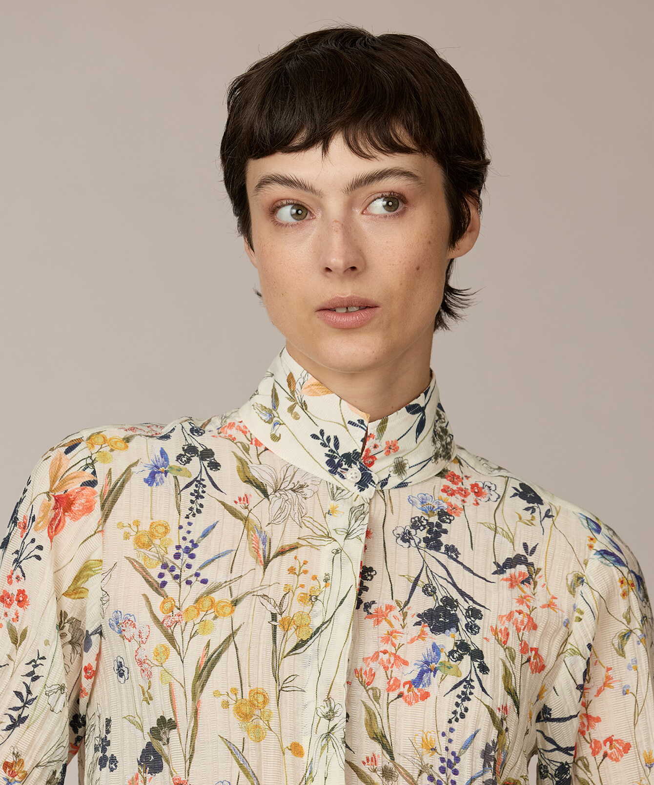 Skjorta Colette Floreve Volangblus The Shirt Factory