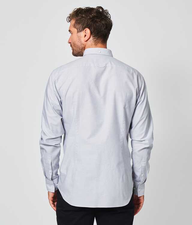 Hampton Ljusgrå Oxfordskjorta  The Shirt Factory