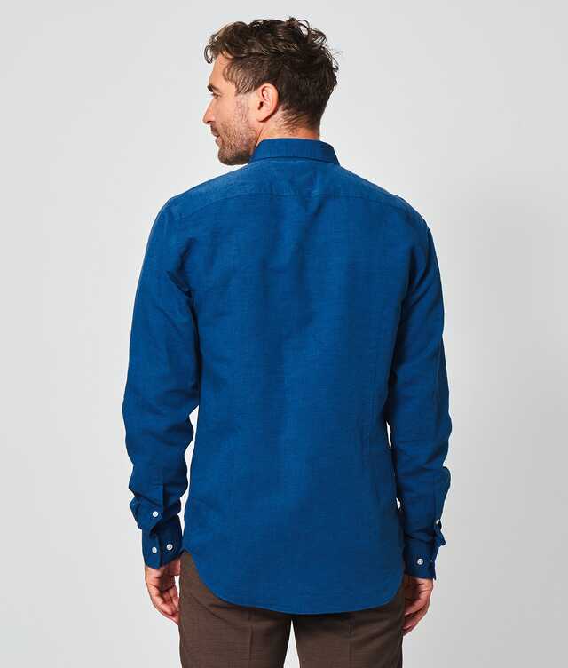Portofino Dark Blue Linen Shirt  The Shirt Factory