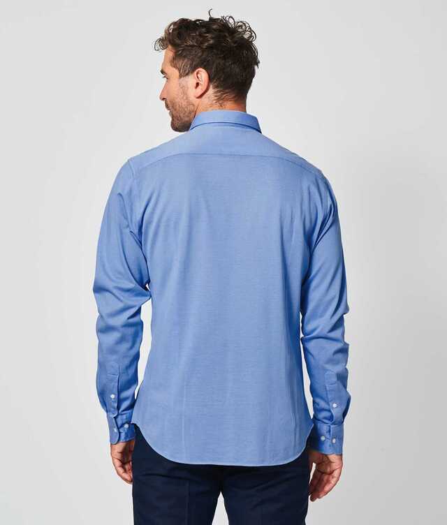 Royal Troon Pike Ljusblå Pikéskjorta i Merceriserad Bomull The Shirt Factory
