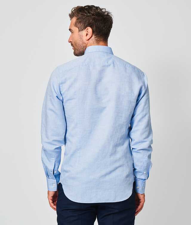 Portofino Light Blue Linen Shirt  The Shirt Factory
