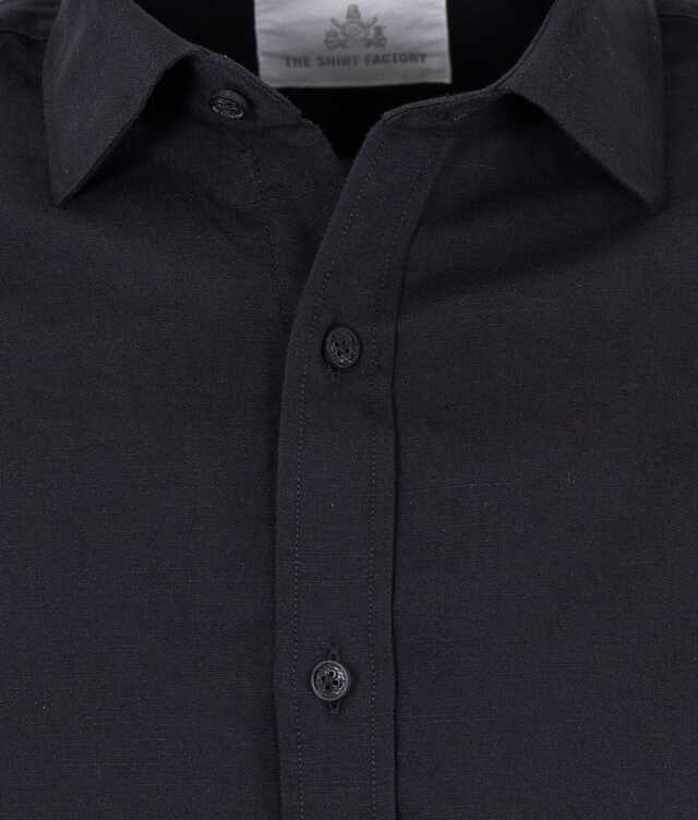 Portofino Linen Black The Shirt Factory