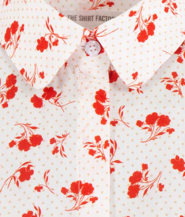 Gina Dotty Flower Red The Shirt Factory