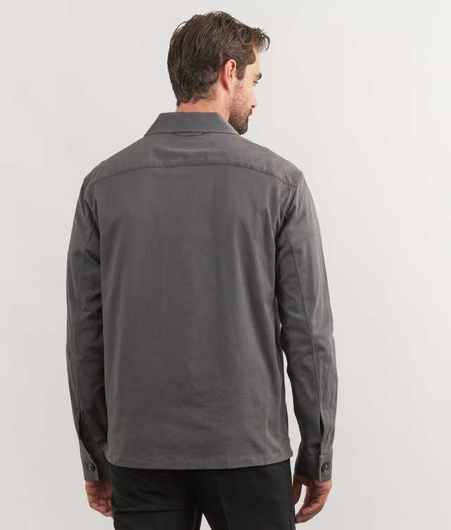 Twill Overshirt Graphite Grey The Shirt Factory