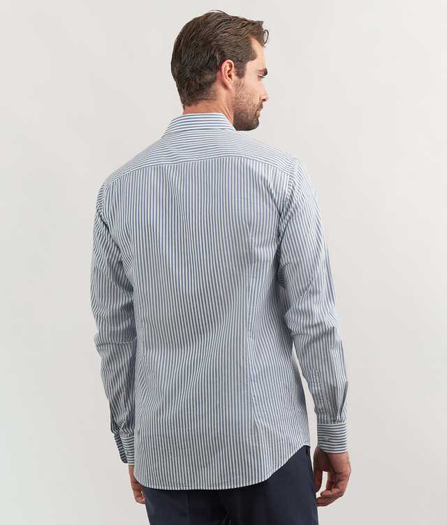 Montmelo Blue Stripe Shirt Extra Long Sleeve The Shirt Factory