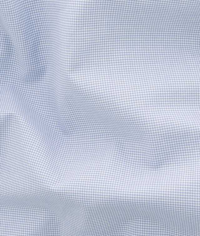 Orvieto Blå Twillskjorta med Hundtandsmönster The Shirt Factory