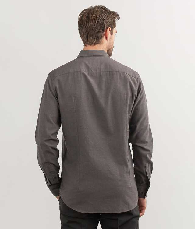 Costello Brown Brushed Cotton Shirt The Shirt Factory