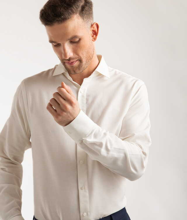 Rovereto Off White Cashmere Shirt The Shirt Factory
