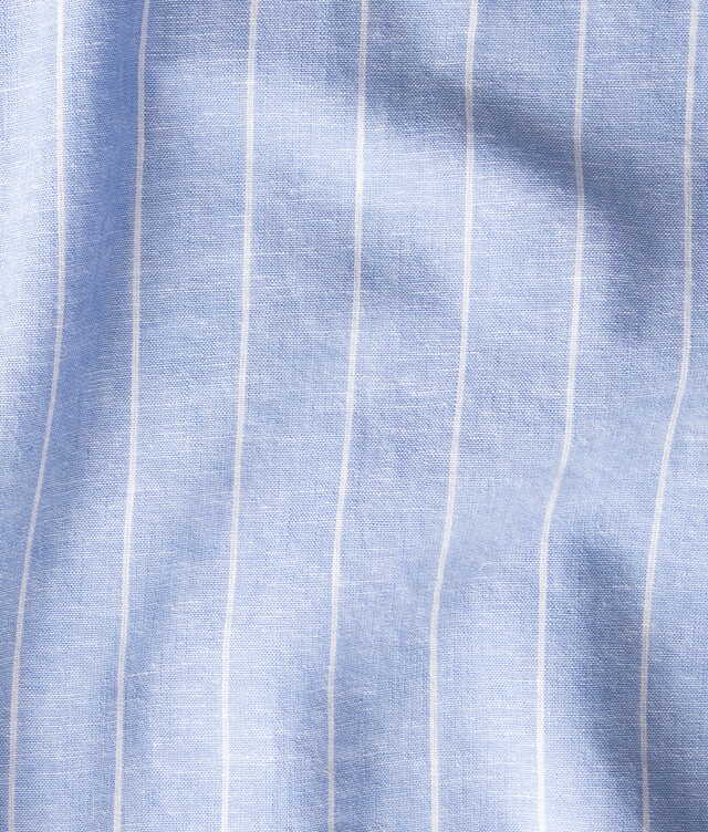 Amalfi Stripe Ljusblå Linneskjorta The Shirt Factory