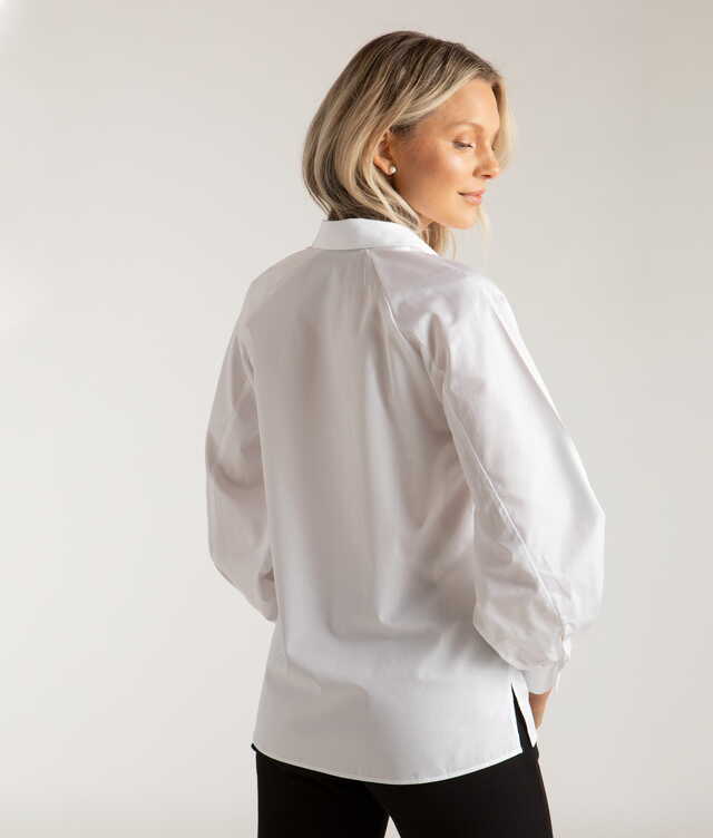 Louise Cotton Poplin White Shirt The Shirt Factory