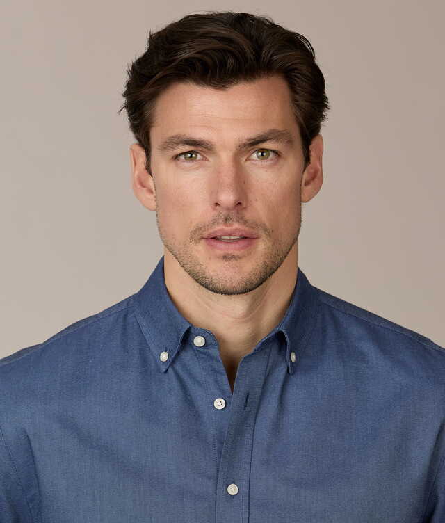 Boston Oxford Denim Blue Shirt The Shirt Factory