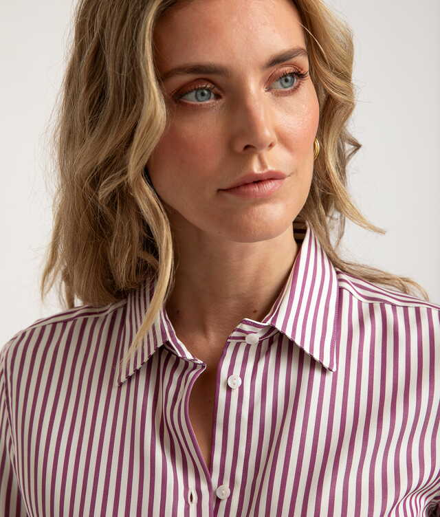 Mickan Legacy Stripe Berry Shirt The Shirt Factory