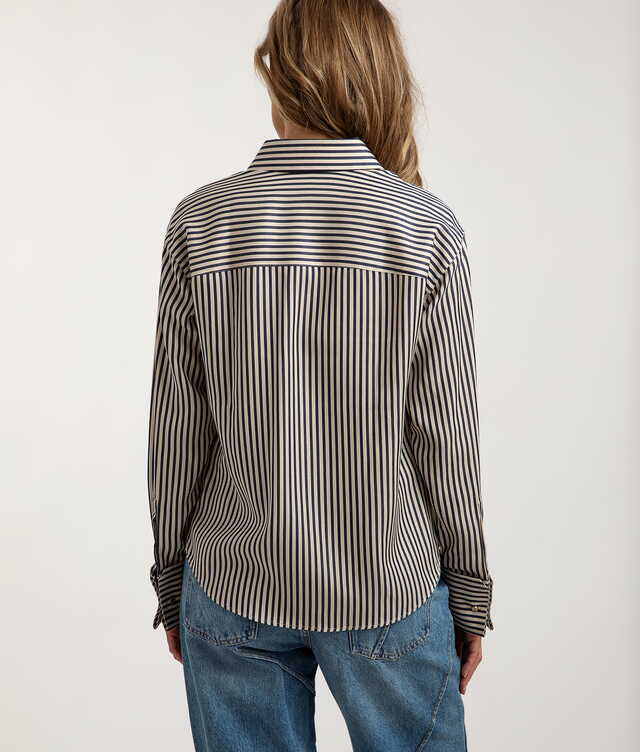 Piper Legacy Stripe Midnight Blue Shirt The Shirt Factory