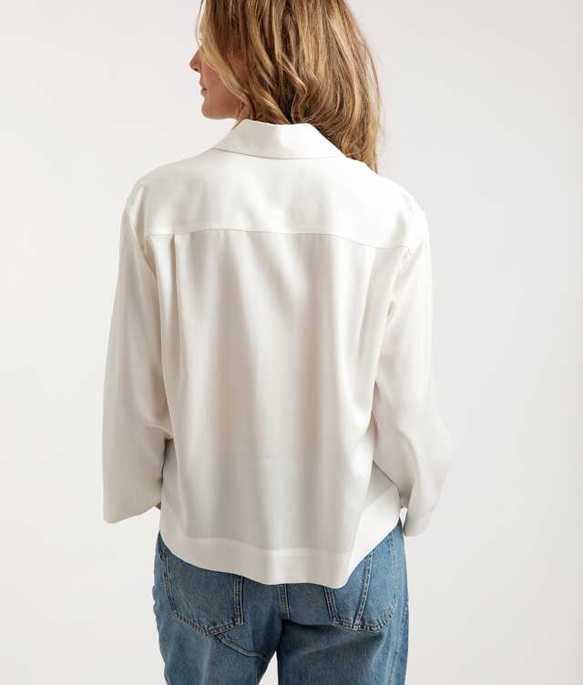 Melina Soft Tencel Vit The Shirt Factory
