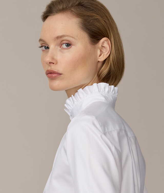 Teresa Cotton Sateen White Shirt The Shirt Factory