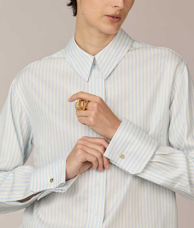 Piper Legacy Stripe Ljusblå Skjorta The Shirt Factory