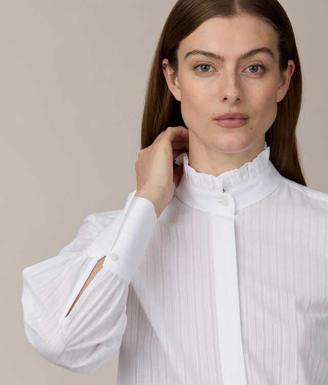 Teresa Lumina Cotton White Blouse The Shirt Factory