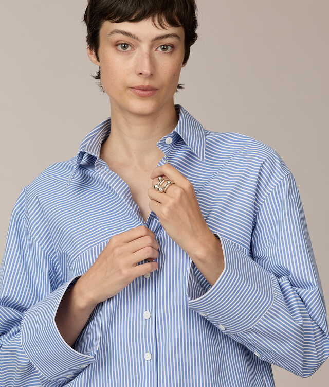 Caroline Blue Mirage Storskjorta The Shirt Factory