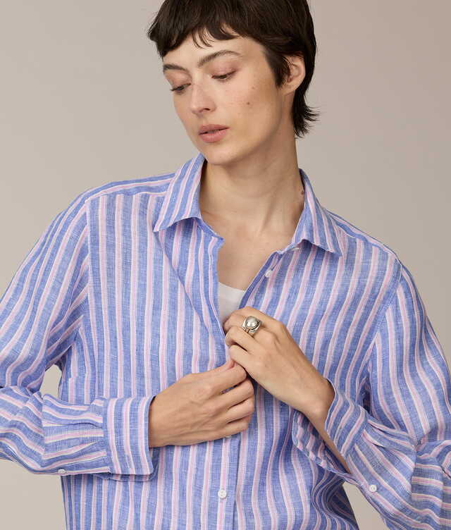 Ellie Coastal Stripe Blå Skjorta The Shirt Factory