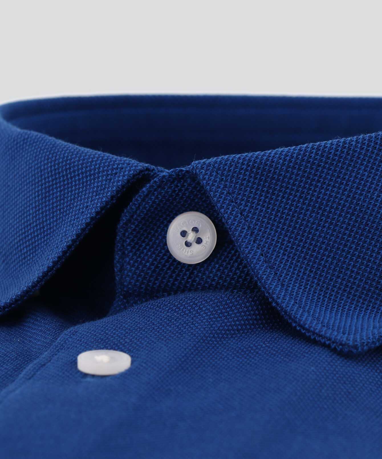 Shirt Royal Troon Pique Blue Pique Shirt in Mercerised cotton  The Shirt Factory