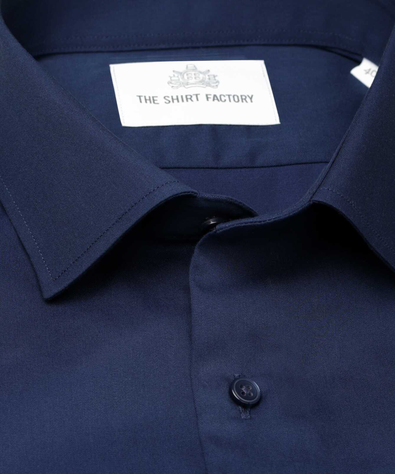 Skjorta Grand Twill Strykfri Mörkblå  The Shirt Factory