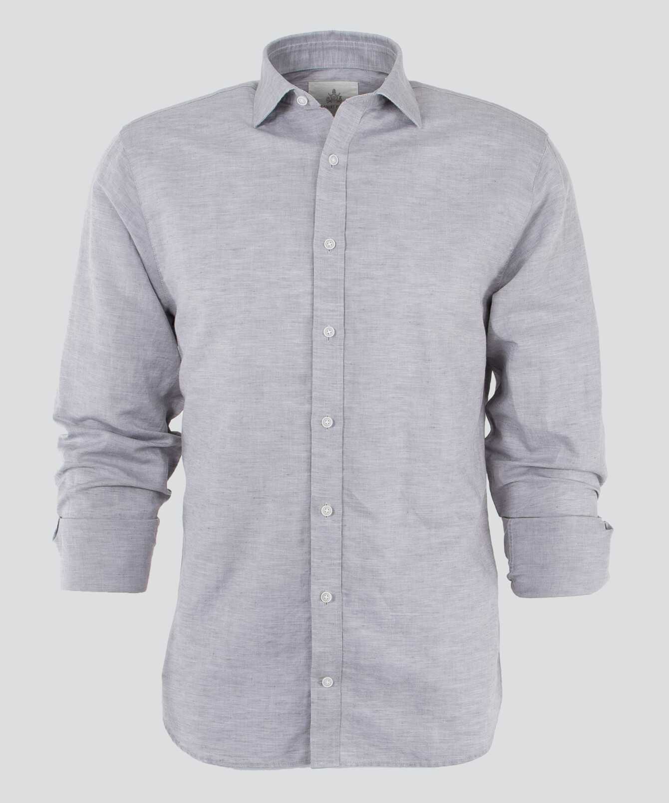 Shirt Portofino Linen Grey The Shirt Factory