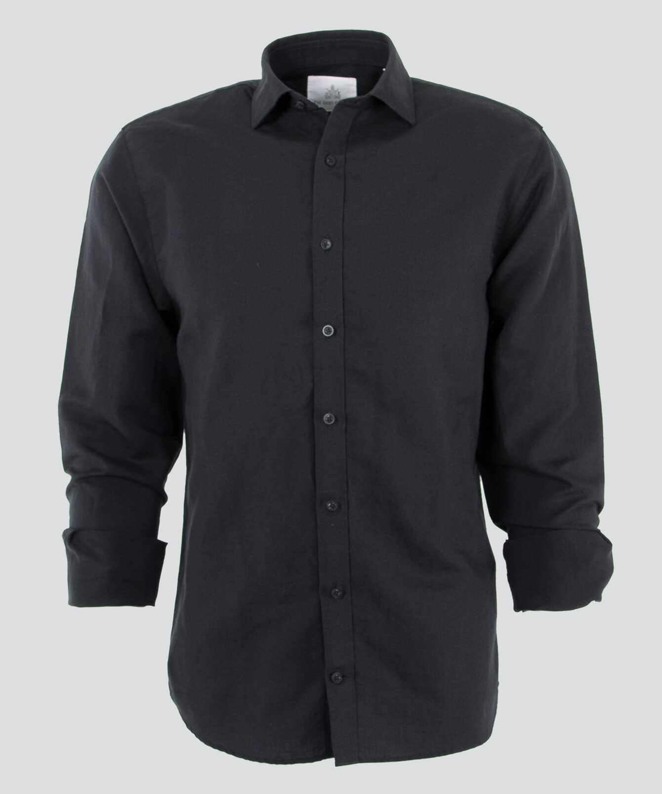 Shirt Portofino Linen Black  The Shirt Factory