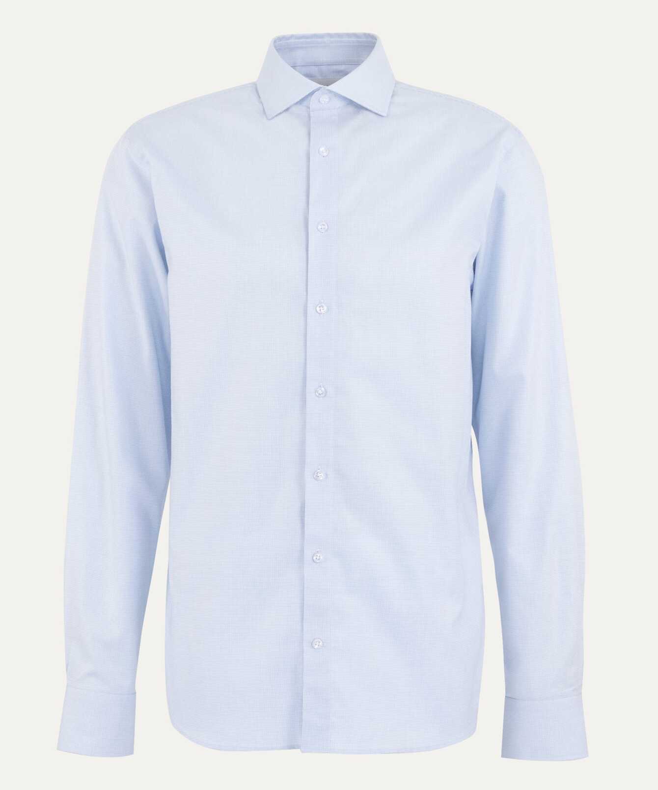 Shirt Stockholm Blue Easy To Iron Twill Shirt Extra Long Sleeve The Shirt Factory