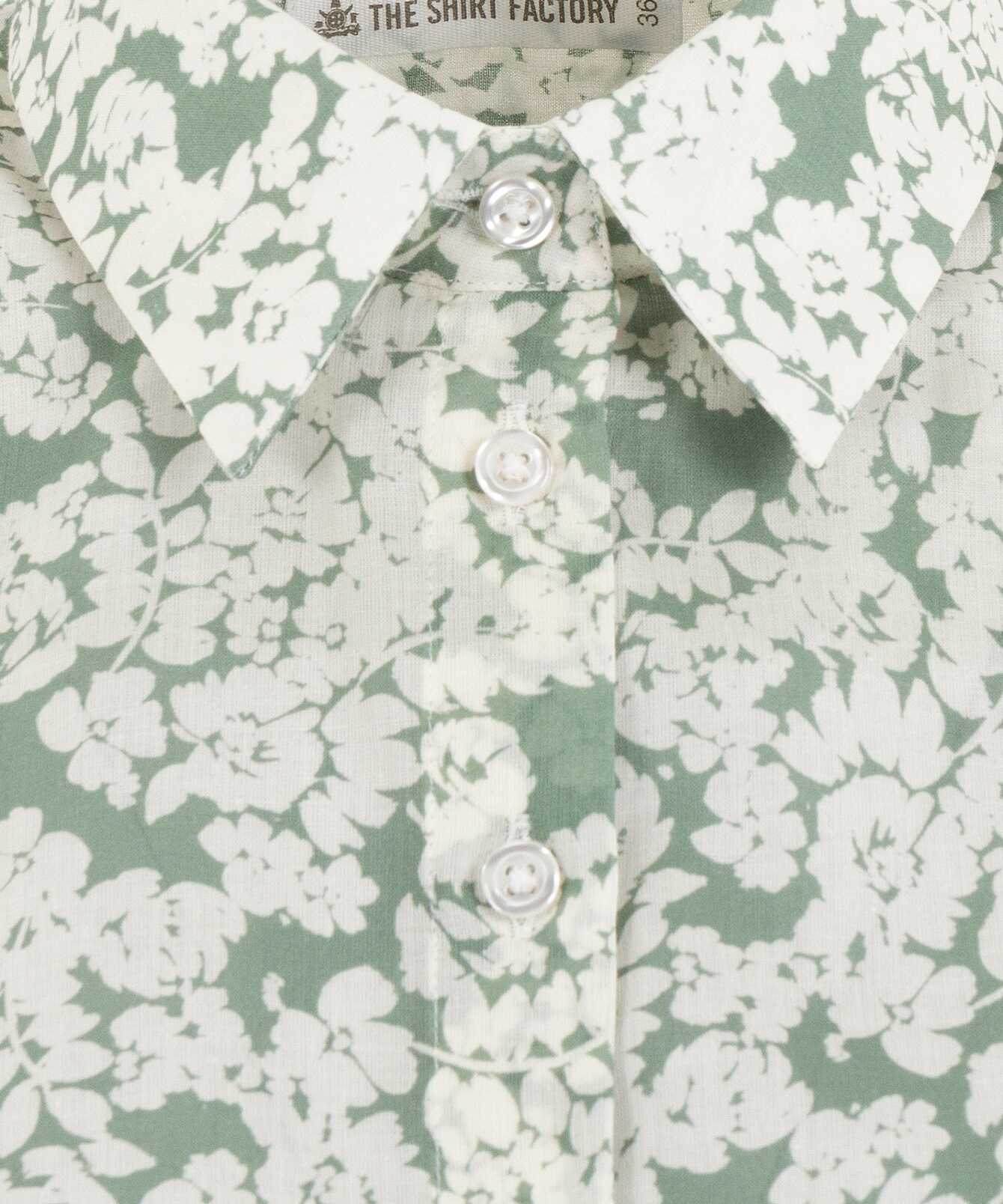 Shirt Tilde Belleza Green Floral Toile Blouse The Shirt Factory