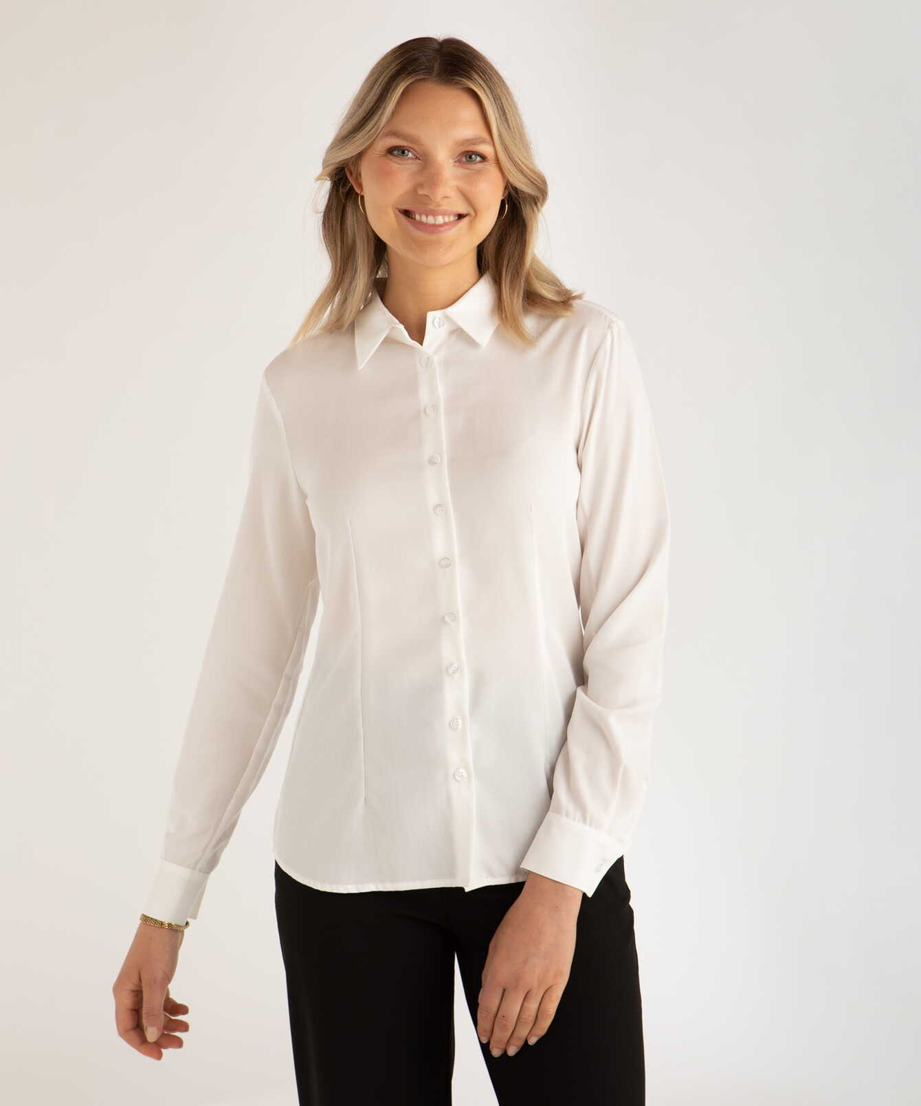 Shirt Tilde Soft Off White Blouse in Lyocel The Shirt Factory