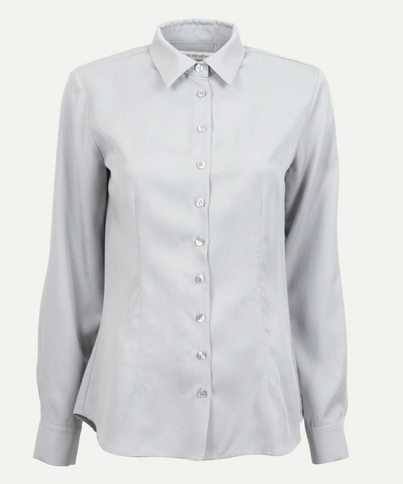 Shirt Tilde Soft Grey Blouse in Lyocell  The Shirt Factory