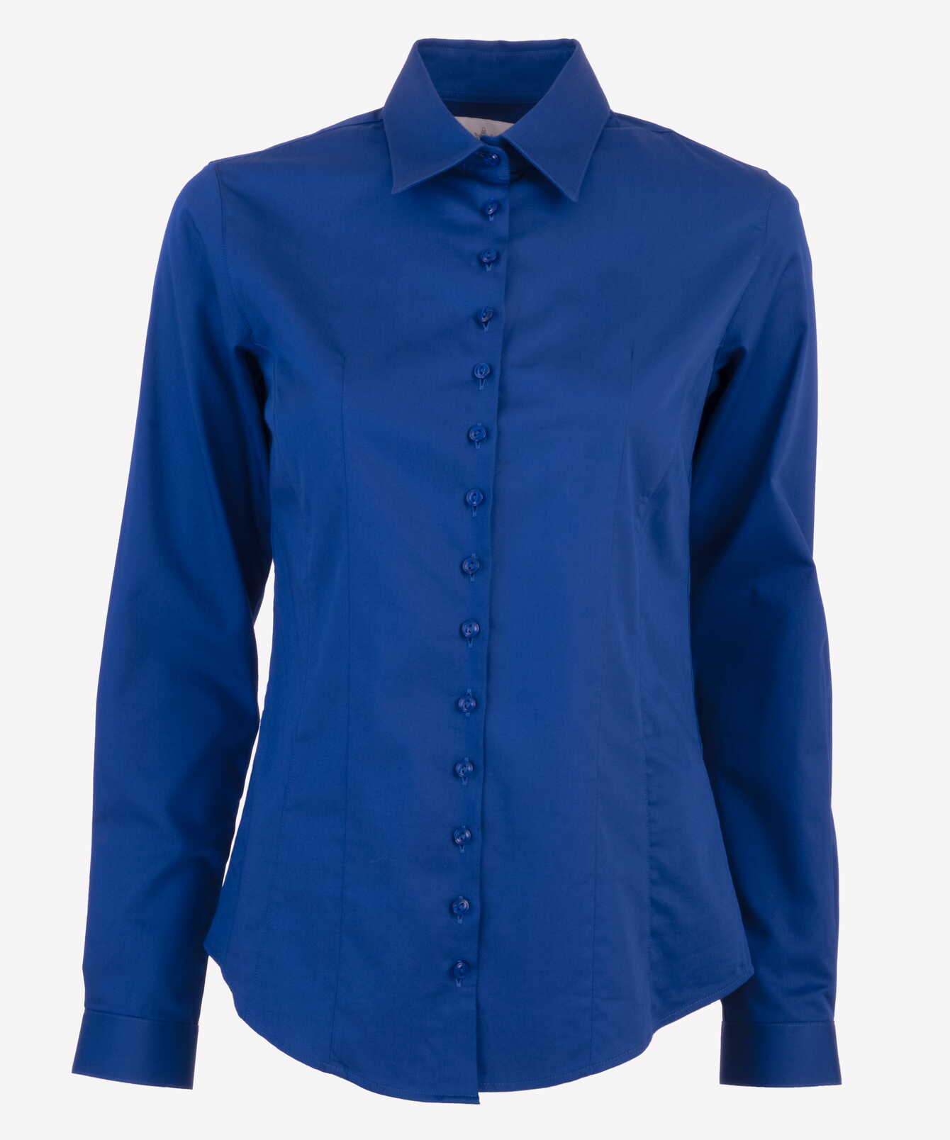 Shirt Moa Cotton Stretch Cobalt Blue Shirt The Shirt Factory
