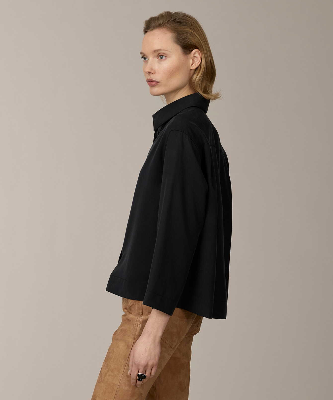 Shirt Melina Soft Tencel Black The Shirt Factory