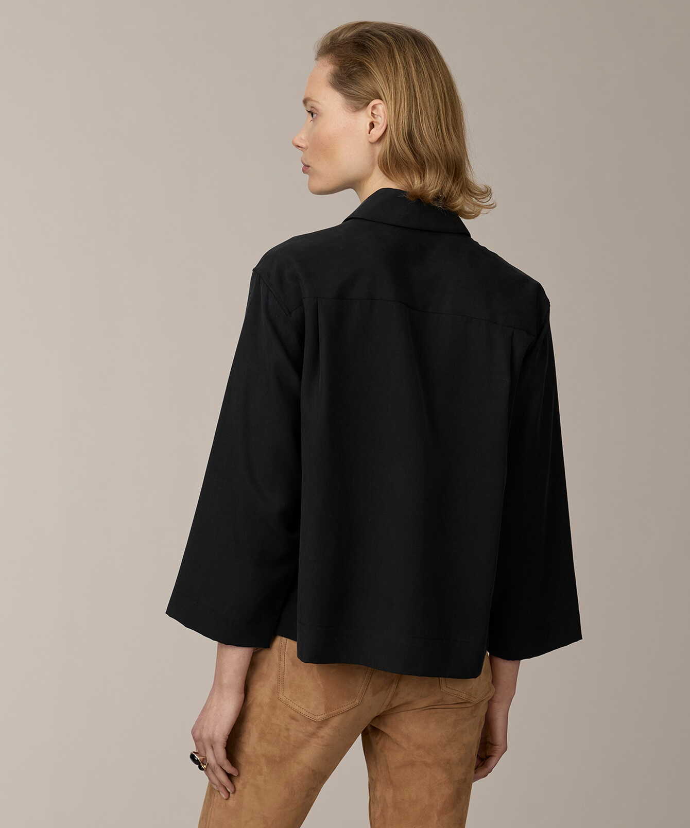 Shirt Melina Soft Tencel Black The Shirt Factory