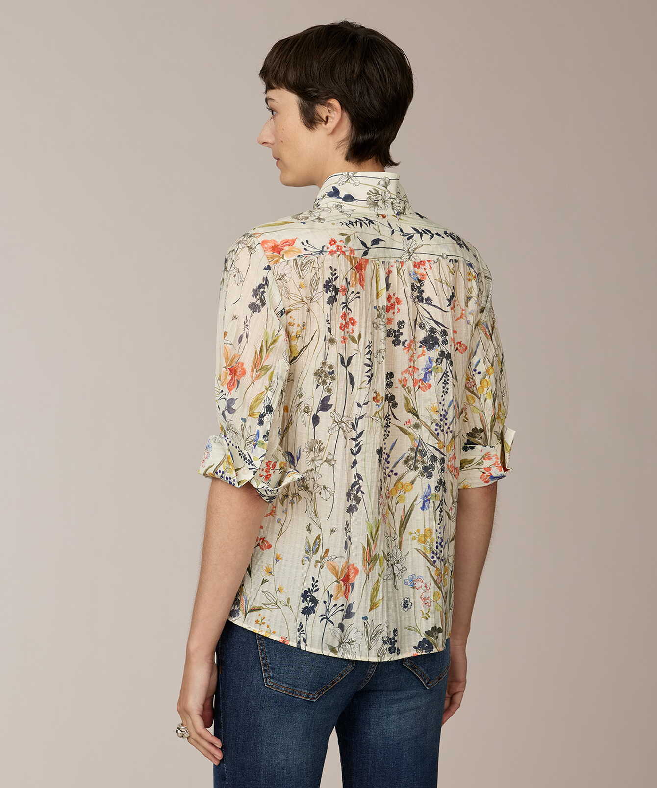 Skjorta Colette Floreve Volangblus The Shirt Factory