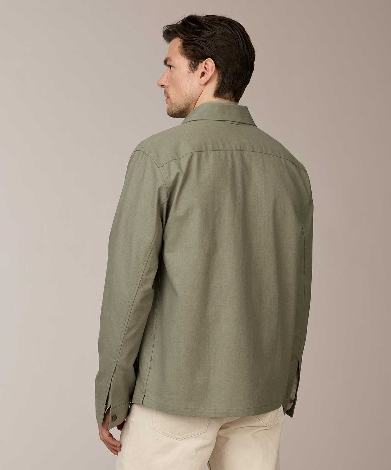 Shirt Eric Ivy Linen Green Overshirt The Shirt Factory