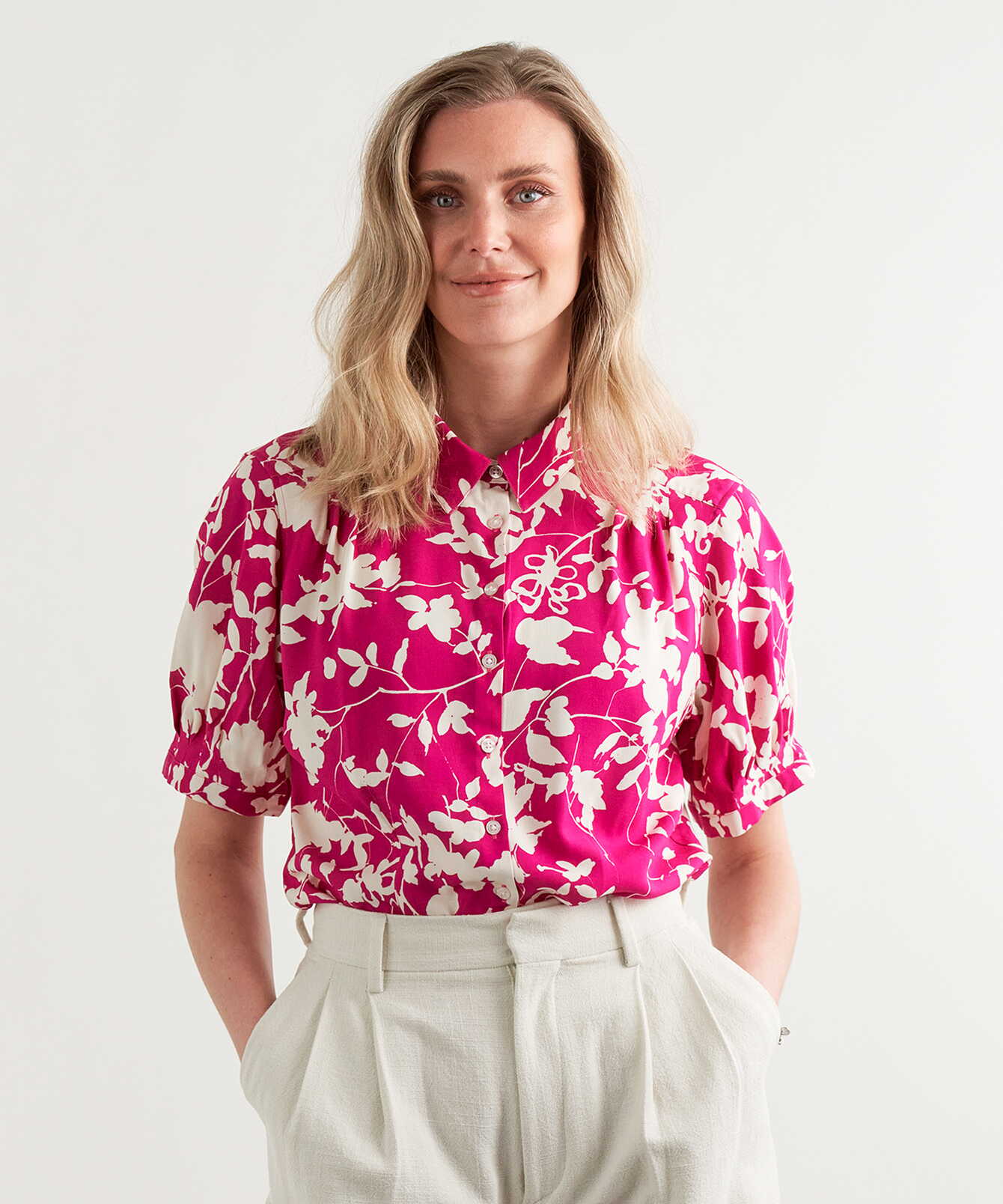Skjorta Harper Summer Ceriserosa Blus  The Shirt Factory