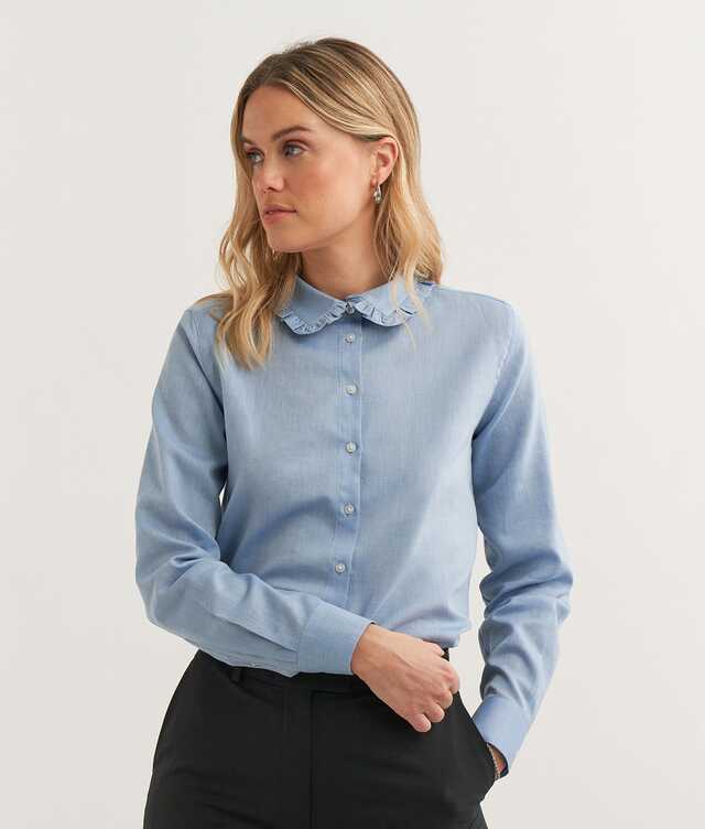 Shirt Chloe Organic Cotton Blue Blouse The Shirt Factory