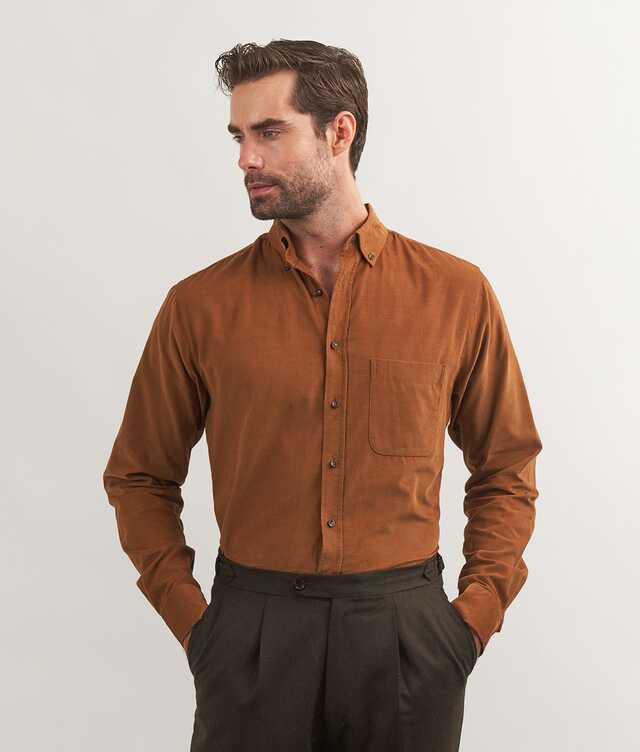Slim fit - Toronto Corduroy Rust Shirt
