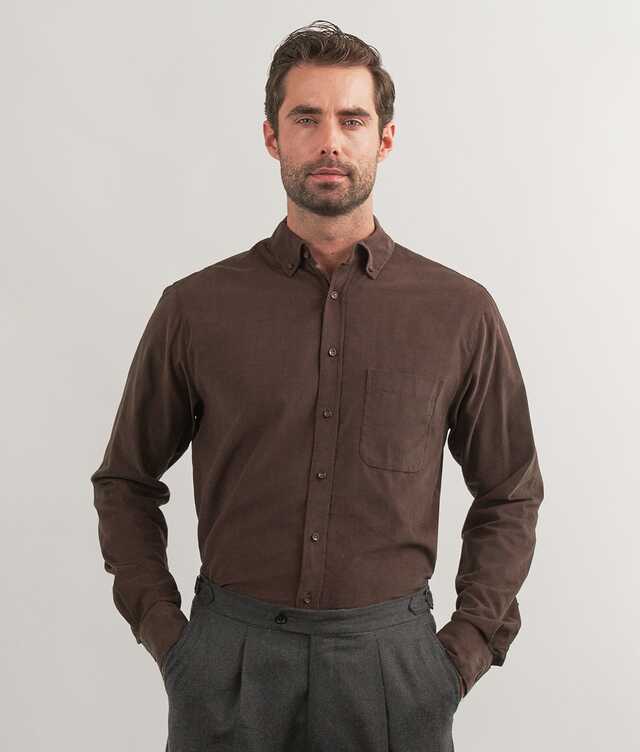 Slim fit - Toronto Corduroy Brown Shirt