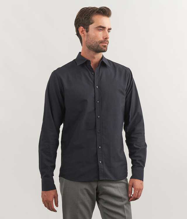 Slim fit - Boston Oxford Black Organic Shirt