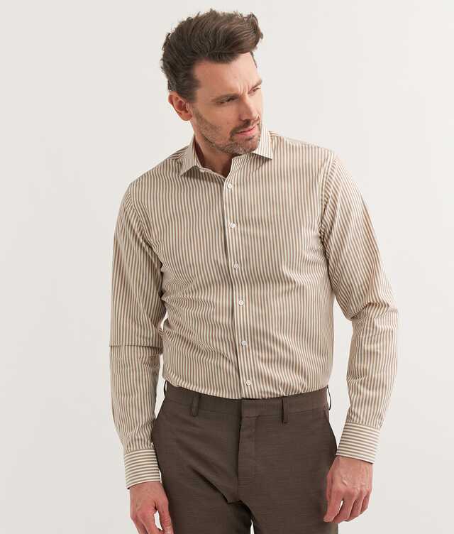 Regular fit - Montmelo Brown Stripe Shirt