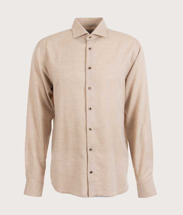 Slim fit - Rovereto Beige Cashmere Shirt
