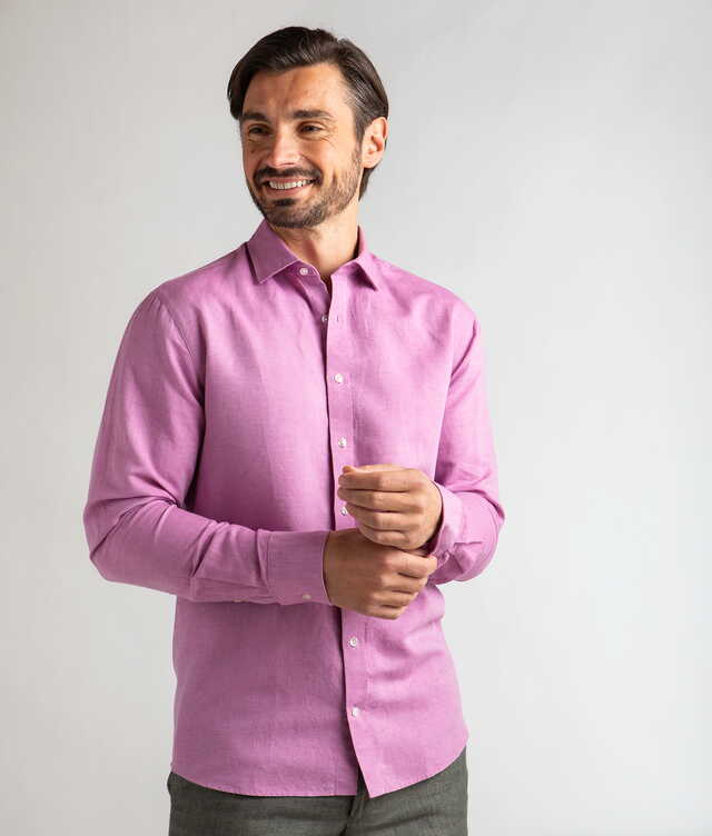 Shirt Como Pink Linen Shirt The Shirt Factory