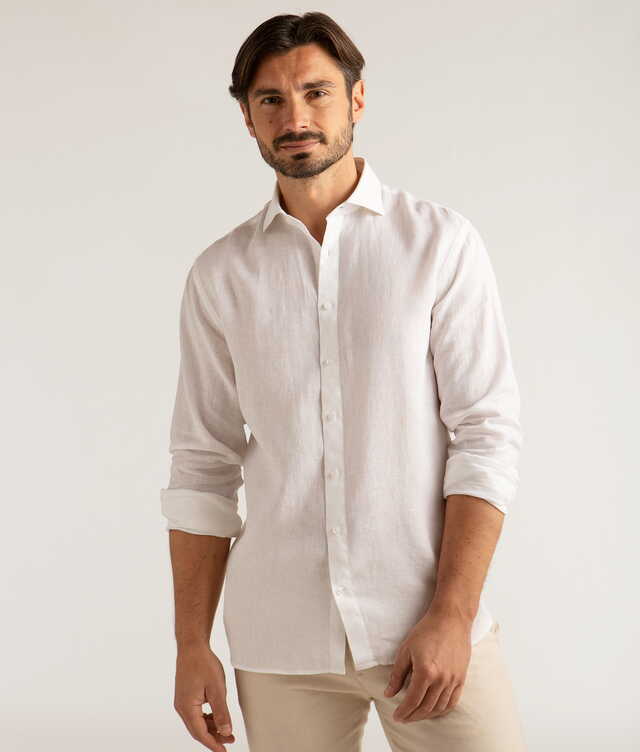 Shirt Biarritz White Linen Shirt The Shirt Factory