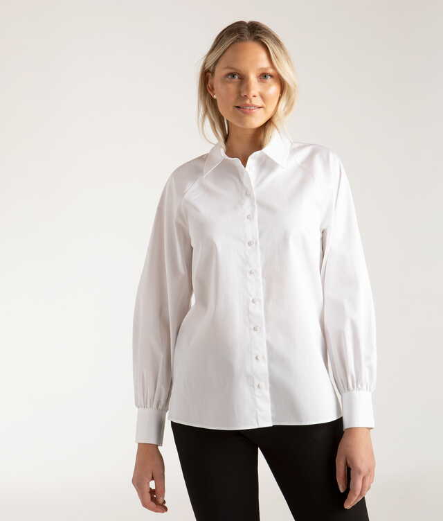 Shirt Louise Cotton Poplin White Shirt The Shirt Factory