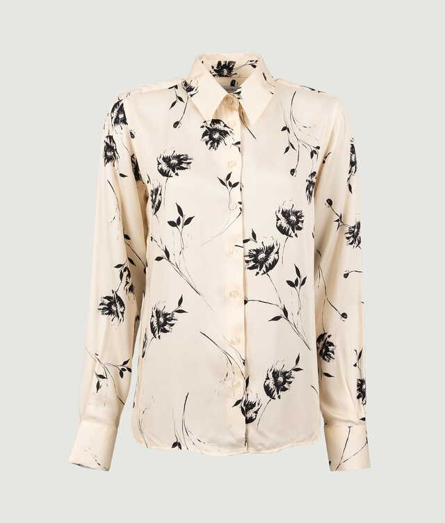 Shirt Victoria Ivory Bloom Beige Blouse The Shirt Factory